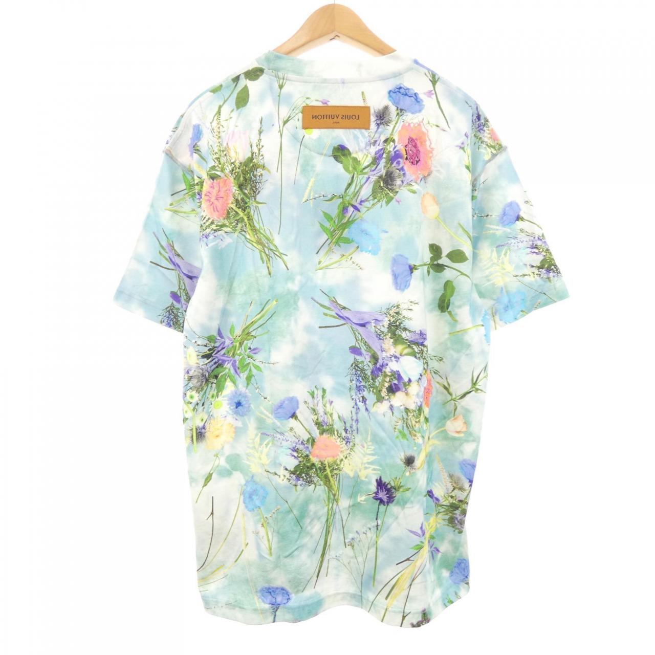 ルイヴィトン エンブロイダリーフラワー コットンTシャツ