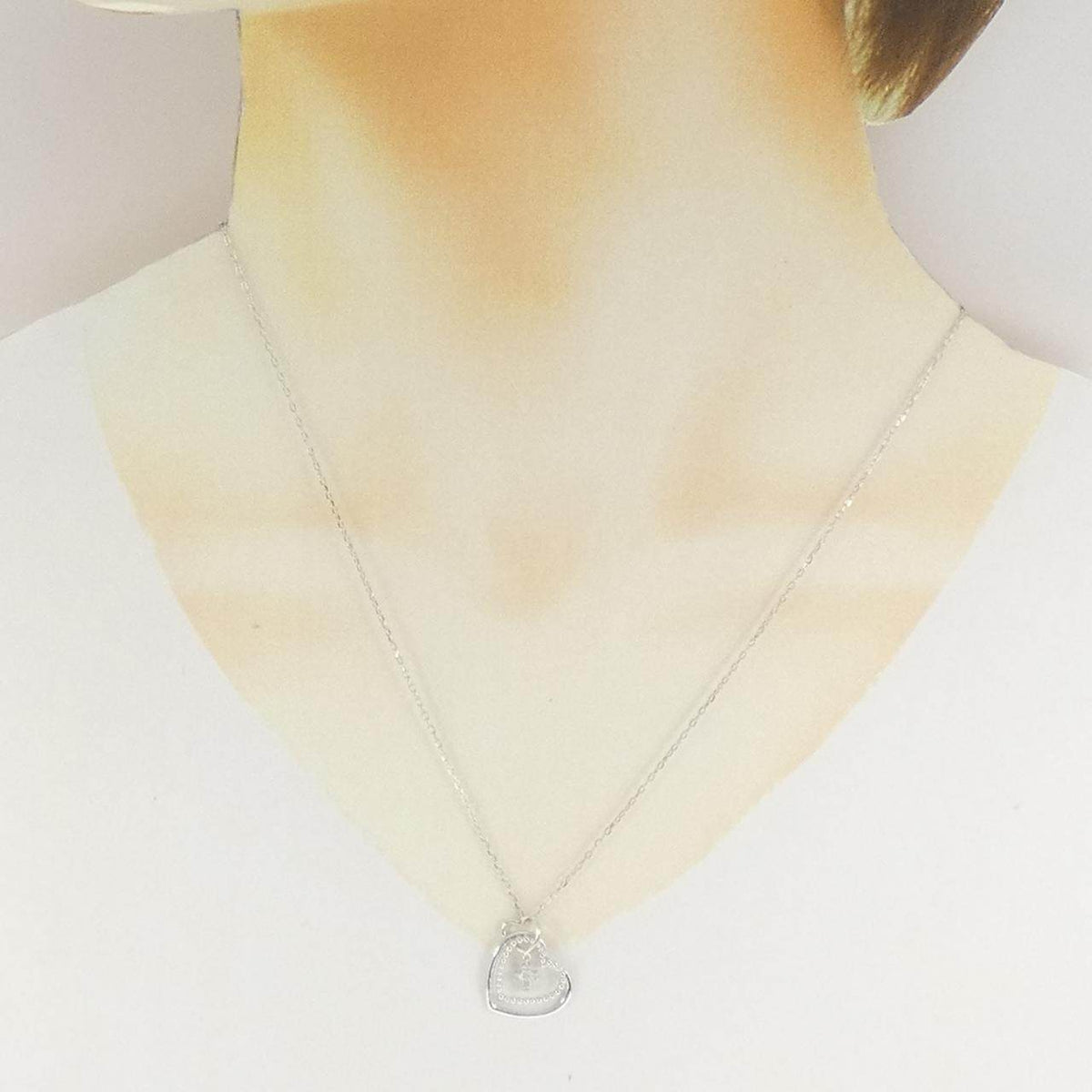 K10ホワイトゴールドダイヤモンドネックレス