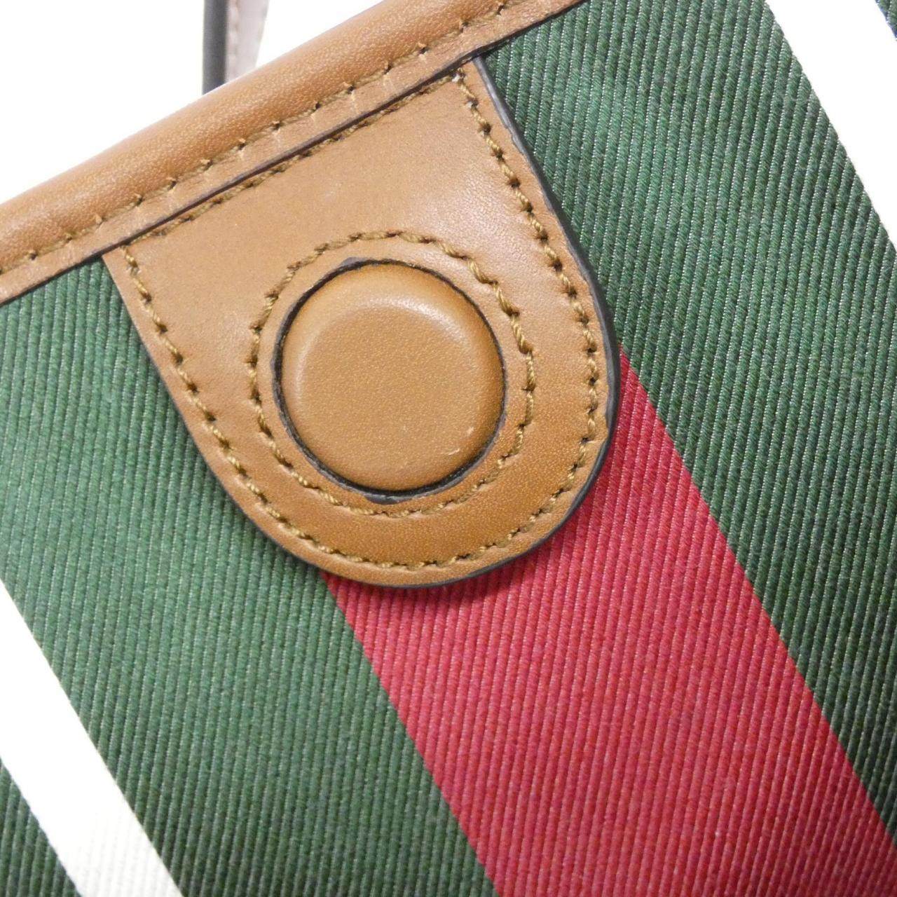 グッチ GG EMBLEM GGモノグラムコーティングキャンバス レザー ショルダーバッグ
