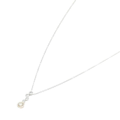 カシケイ Au750プラチナ ダイヤモンドネックレス