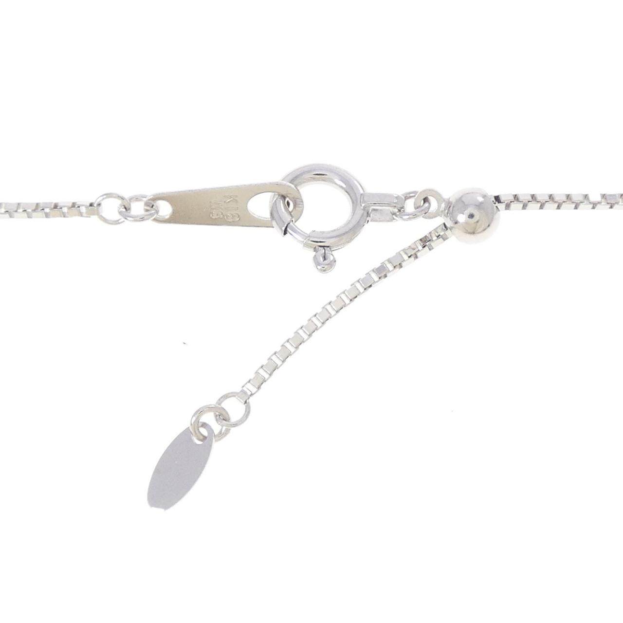 K18ホワイトゴールド ダイヤモンド クロス ネックレス