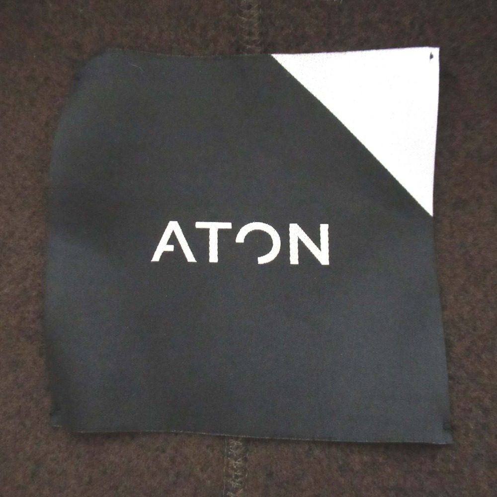 ATON ゴートスキン ポケット メルトン ロング コート