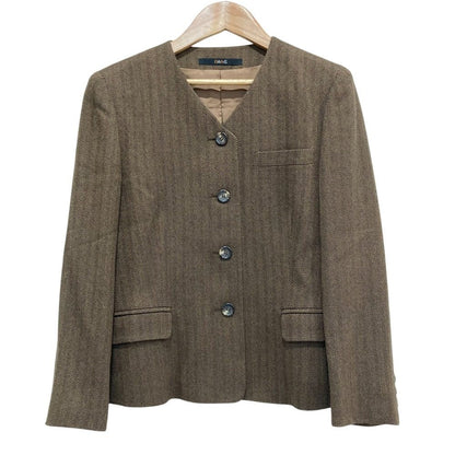 DAKS ヘリンボーン ノー カラー セットアップ