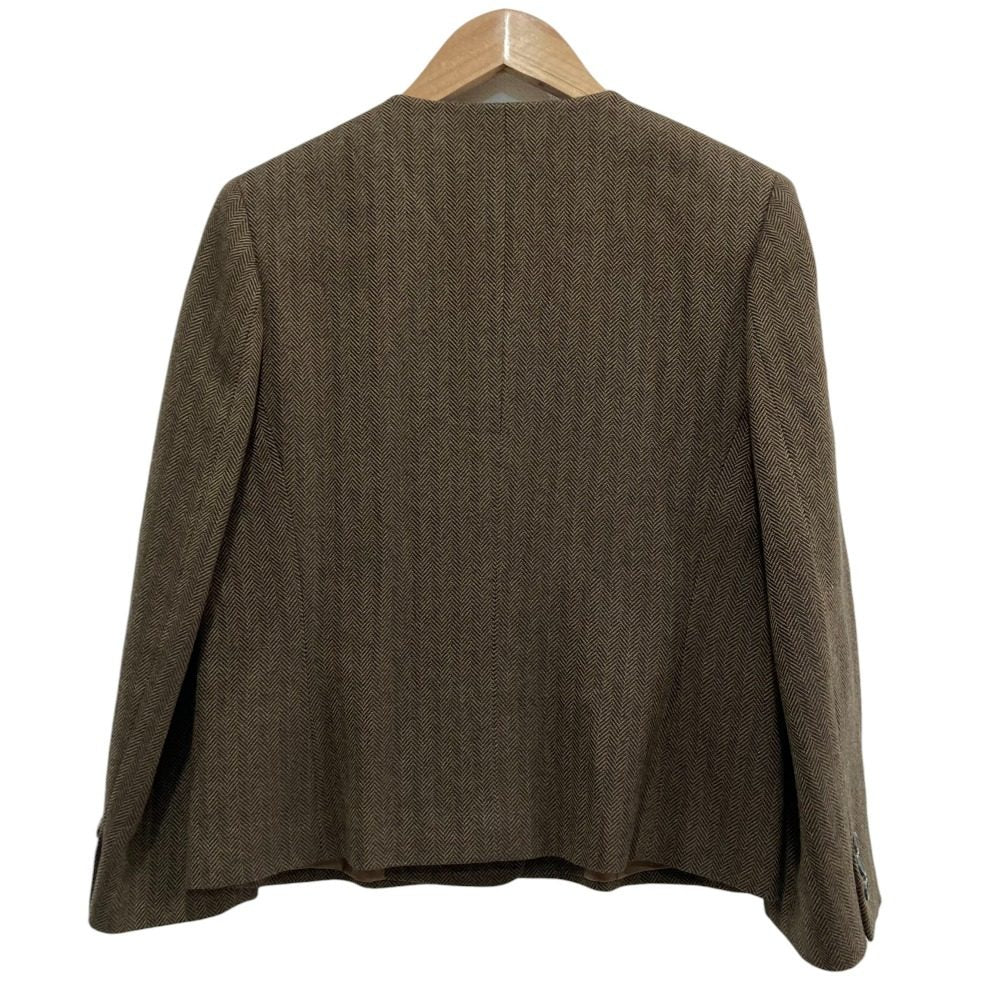 DAKS ヘリンボーン ノー カラー セットアップ