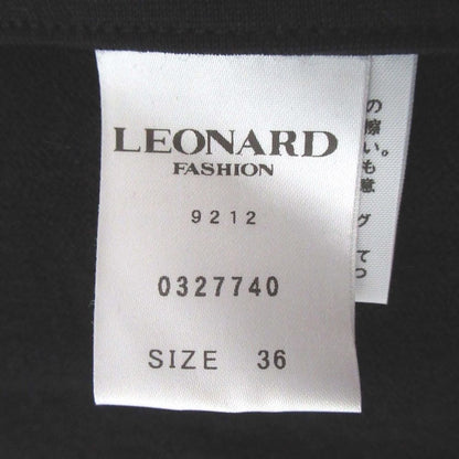LEONARD フラワー プリント トリム カシミア ポンチョ