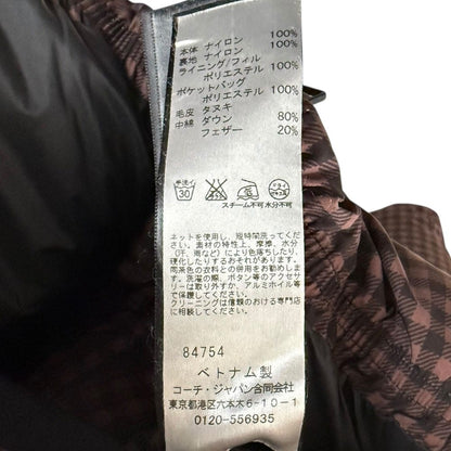 コーチ チェック ダウン ジャケット
