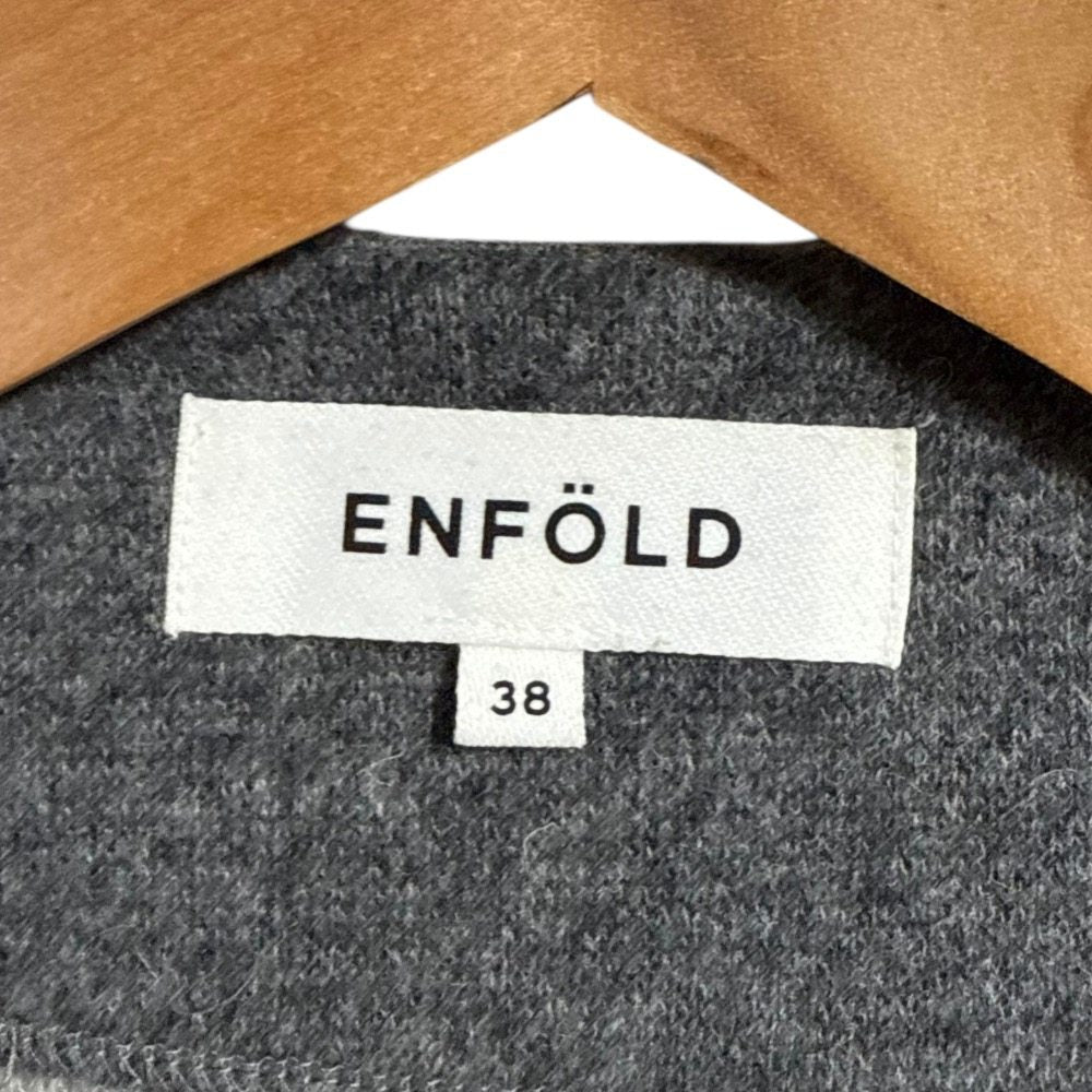 ENFOLD オープン フロント ダブル フェイス ニット コート
