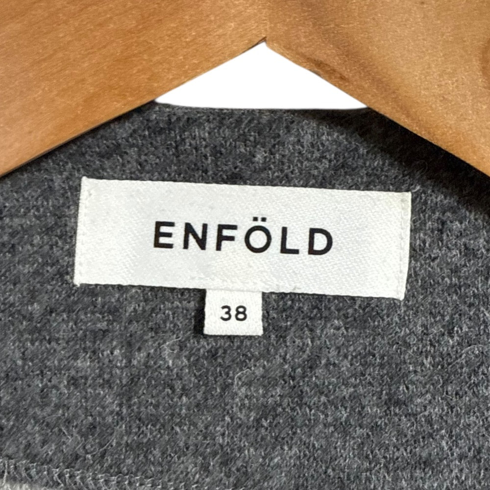 ENFOLD オープン フロント ダブル フェイス ニット コート