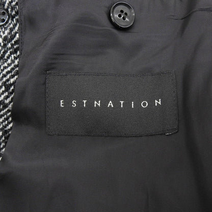 ESTNATION ヘリンボーン ウール チェスター コート