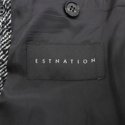ESTNATION ヘリンボーン ウール チェスター コート
