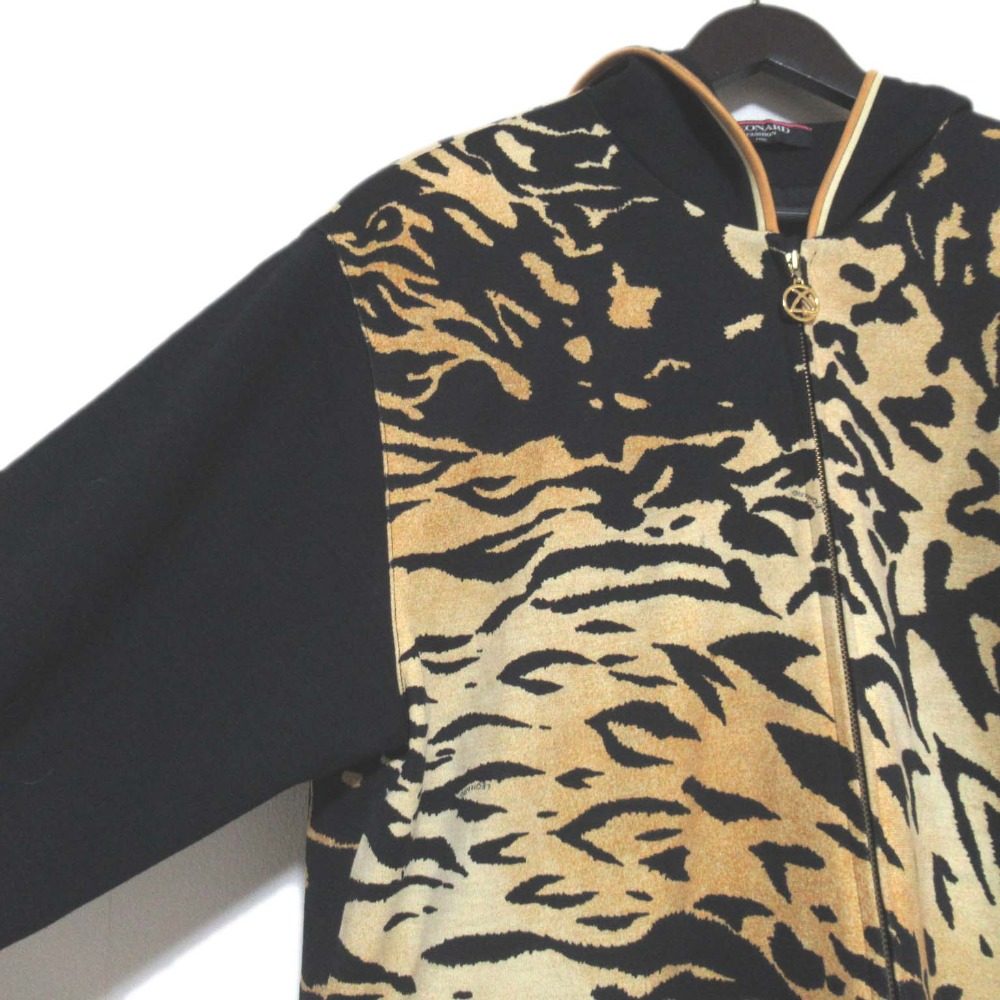 LEONARD FASHION アニマル パターン フーディー コート