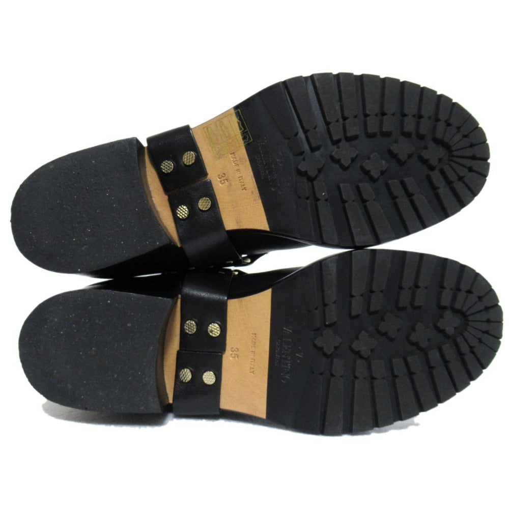 ヴァレンティノ ガラヴァーニ ロックスタッズ キルティング バイカーブーツ