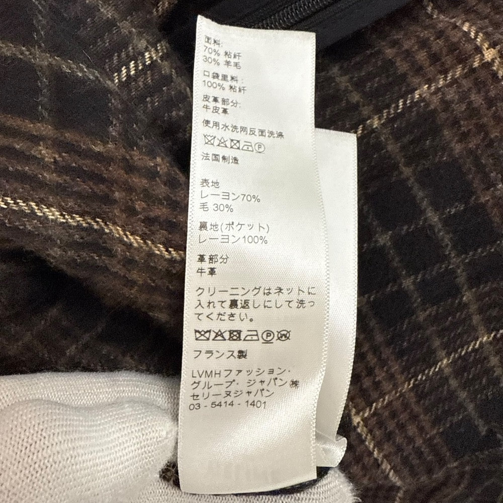 セリーヌ フランネル チェック ミディ スカート