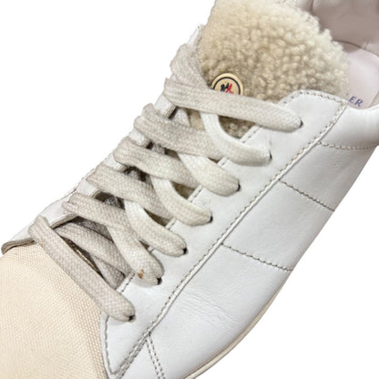 モンクレール レザー シアリング ロートップ スニーカー