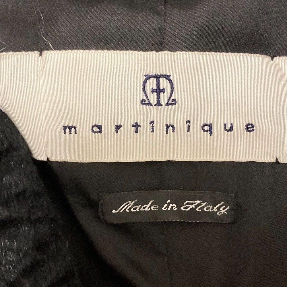 martinique ラビットフォックスファーノーカラーコート