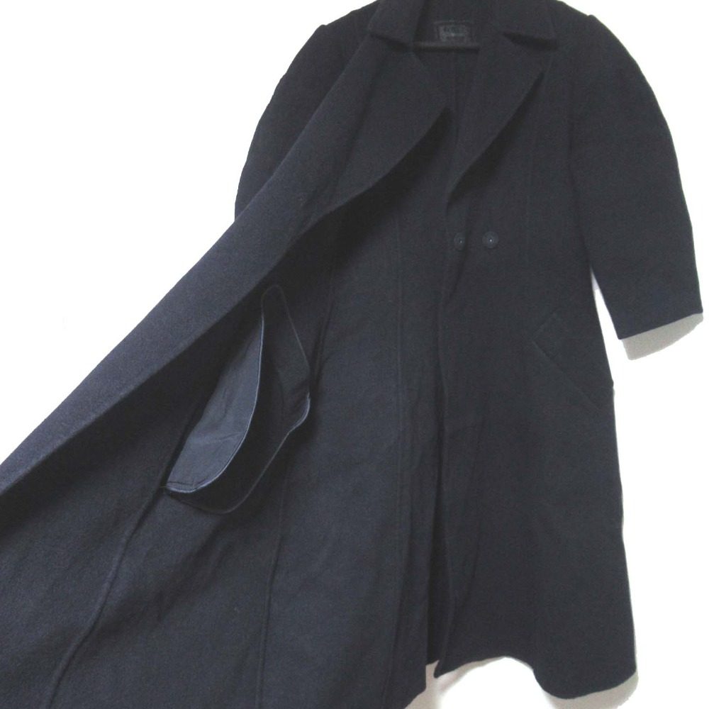 フォクシーブティック カシミヤ100％ダブルブレストロングコート