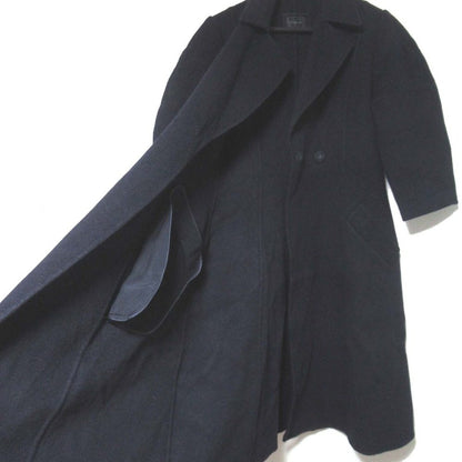 フォクシーブティック カシミヤ100％ダブルブレストロングコート