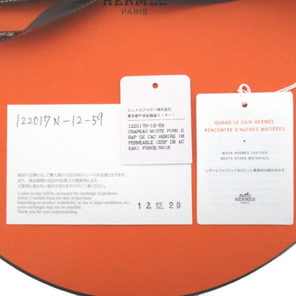 エルメス59カシミヤ100％中折れハット