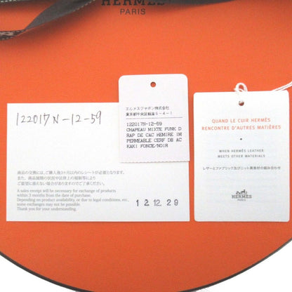 エルメス59カシミヤ100％中折れハット