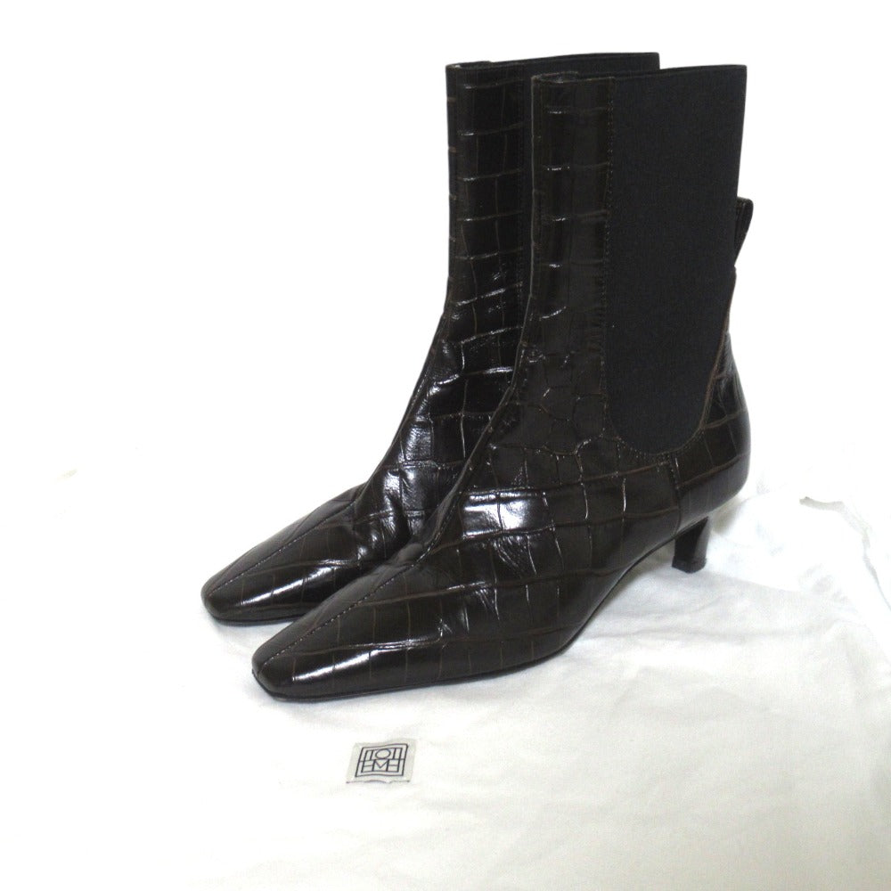 トーテム Mid Heel Leather ブーツ