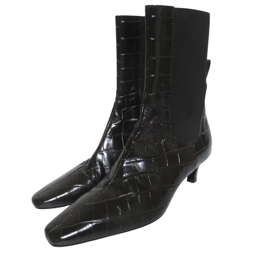 トーテム Mid Heel Leather ブーツ
