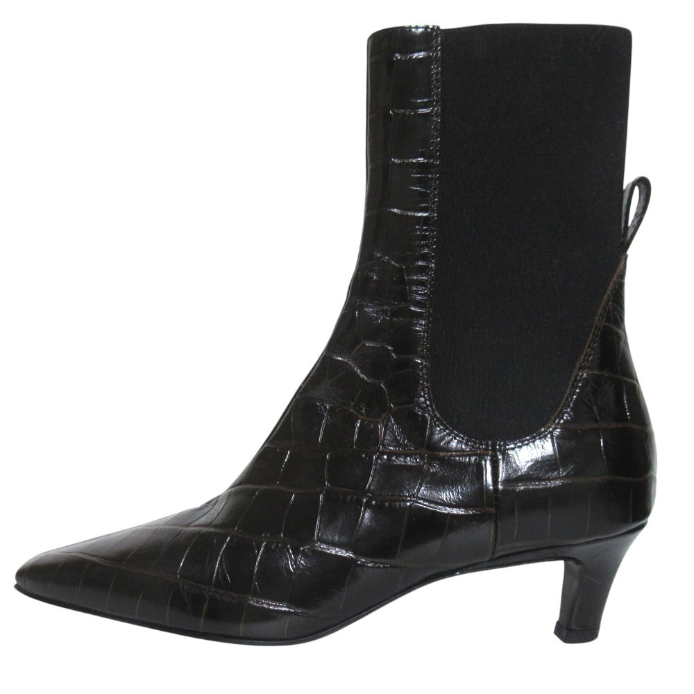 トーテム Mid Heel Leather ブーツ