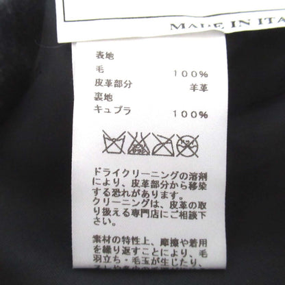 エルメス ファントムテクニック SUPER120S ウールレザー切替コート