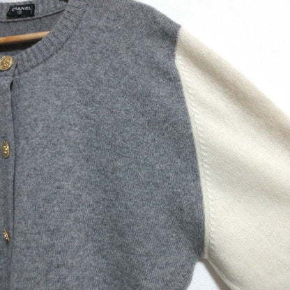 シャネル カメリアボタン カシミヤカーディガン