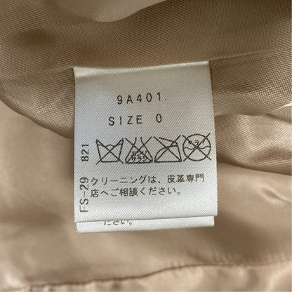 チェスティ ゴートレザー ペプラムノーカラージャケット