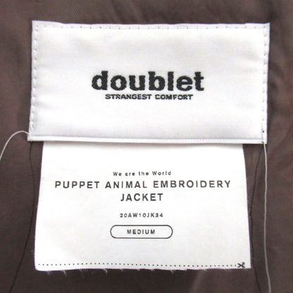 ダブレット PUPPET ANIMAL EMBROIDERY ウール混テーラードジャケット