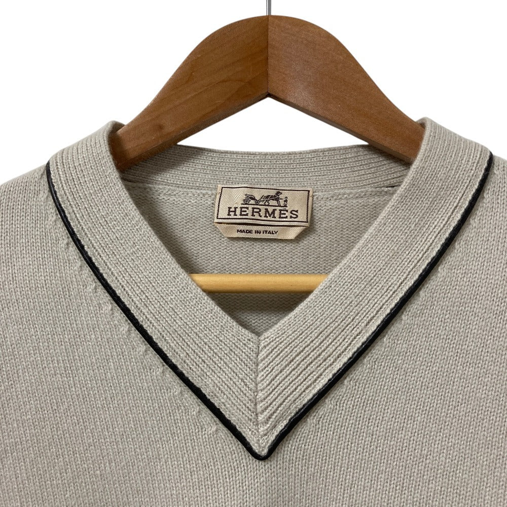 エルメス カシミアVネックニットセーター