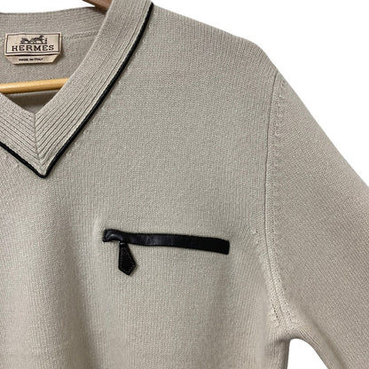 エルメス カシミアVネックニットセーター