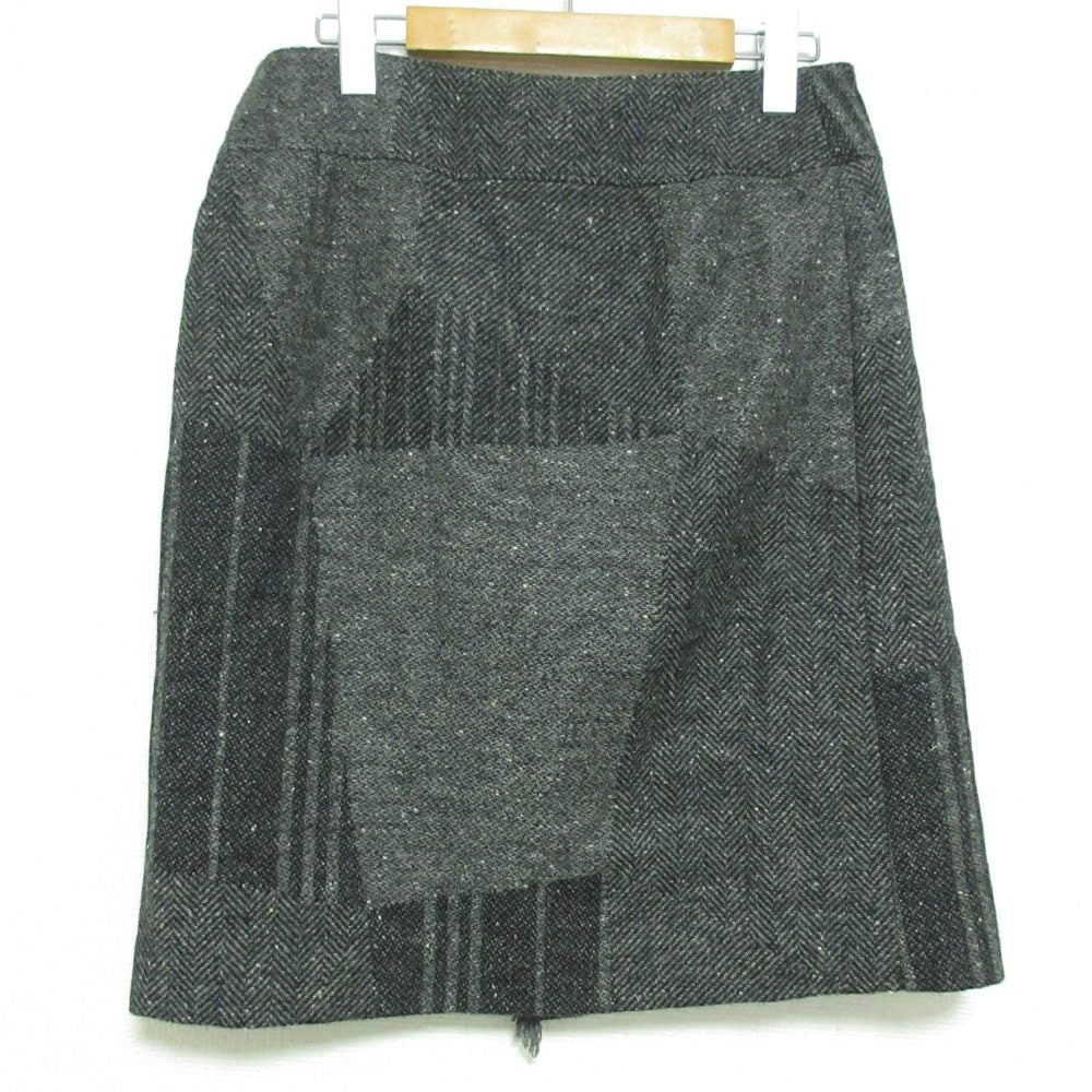 バーバリー カシミヤブレンドチェックスカート
