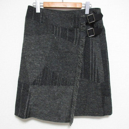 バーバリー カシミヤブレンドチェックスカート