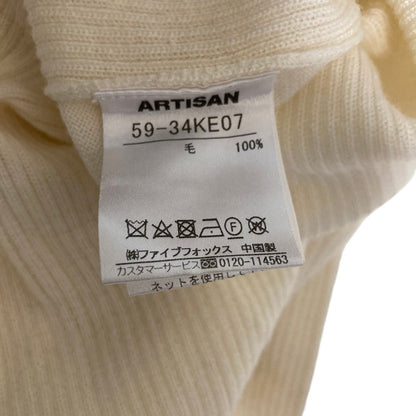 アルチザン ウールリブタートルネックニット