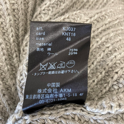 バデル ハーフカーディンステッチタートルネックニットセーター