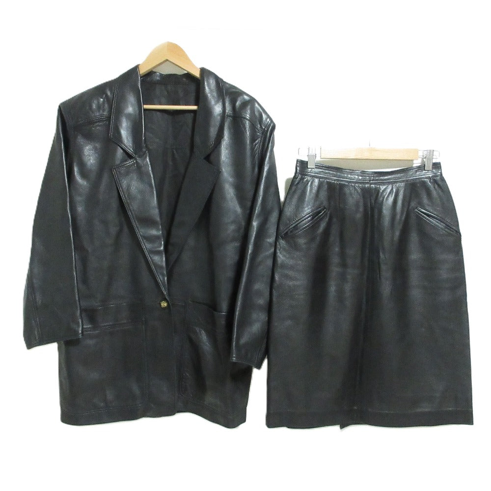ロエベ ラムレザー ジャケット スカート セット