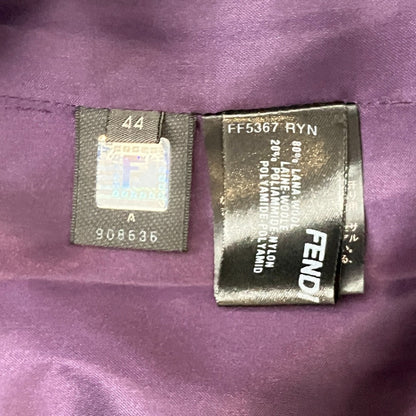 フェンディ レザートリムウールコート