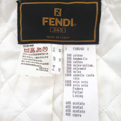 フェンディ ズッカジャガード フェイクファーカラー パデッドコート