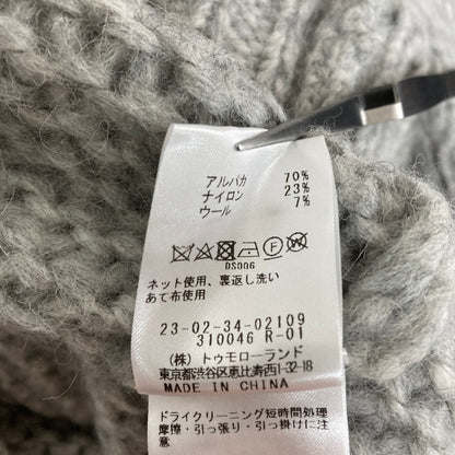 ギャルリーヴィー アルパカブレンド半袖ニットセーター