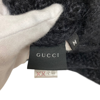 グッチ シルクブレンドモヘア刺繍ニットキャップ