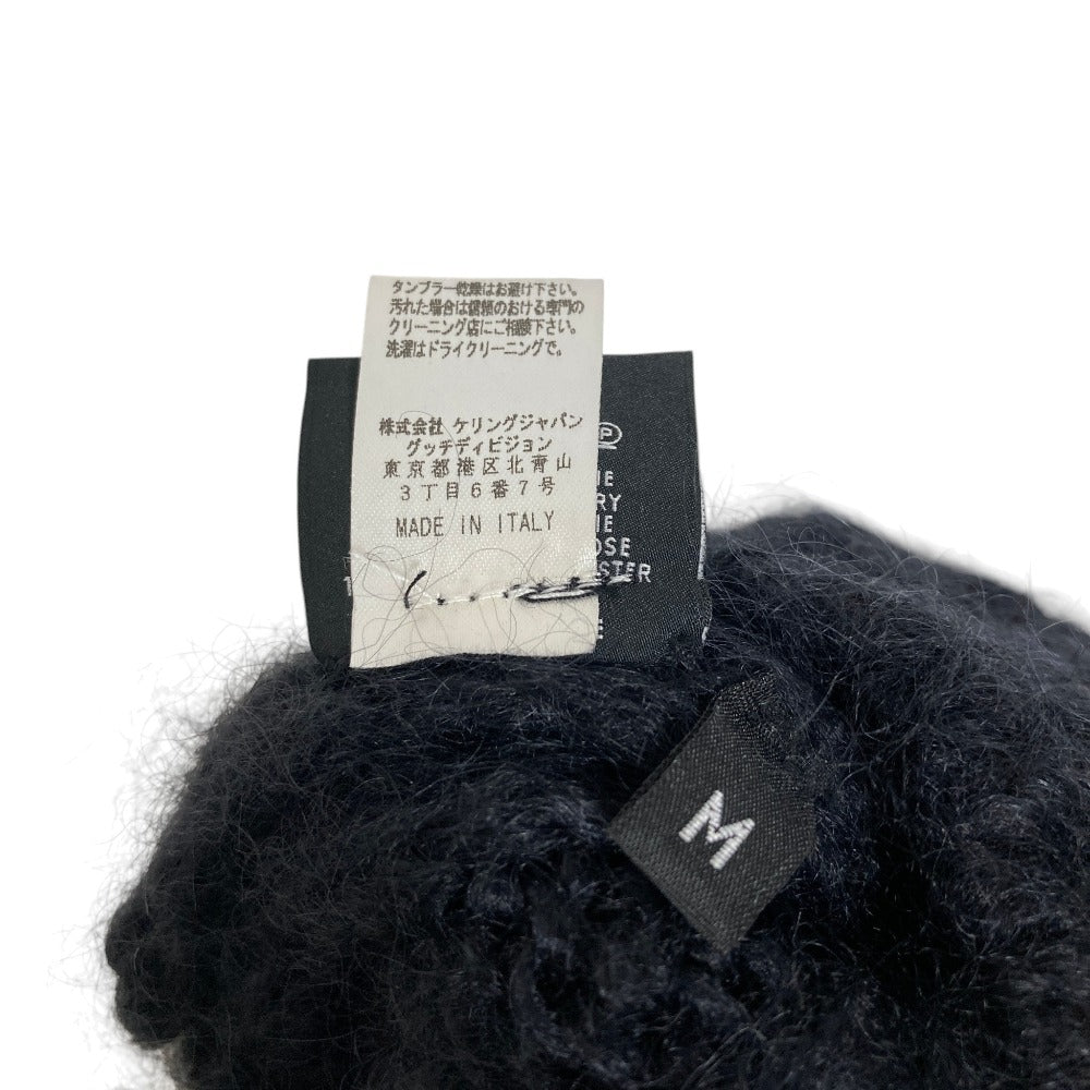 グッチ シルクブレンドモヘア刺繍ニットキャップ