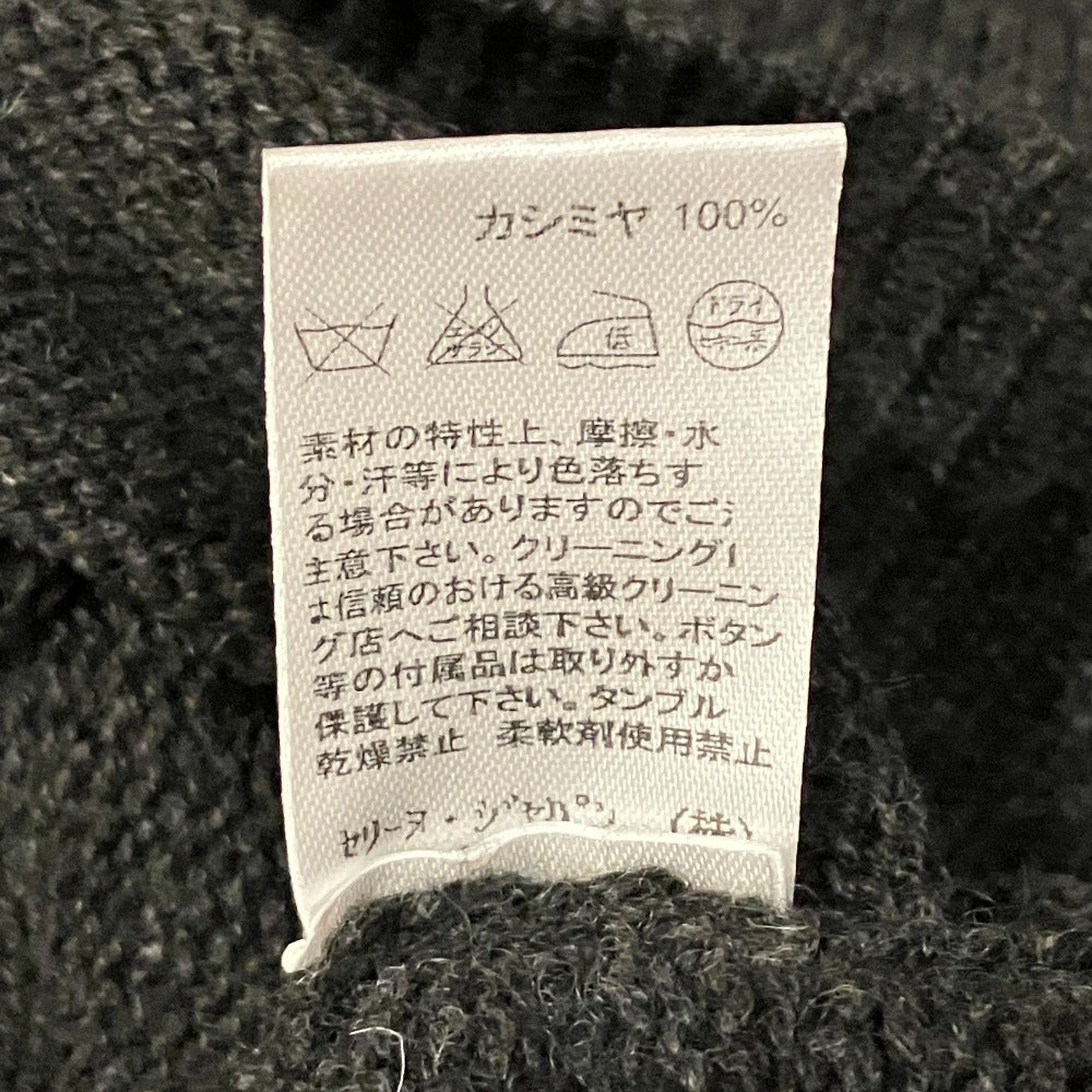 セリーヌ カシミヤ タートルネック半袖ニットセーター