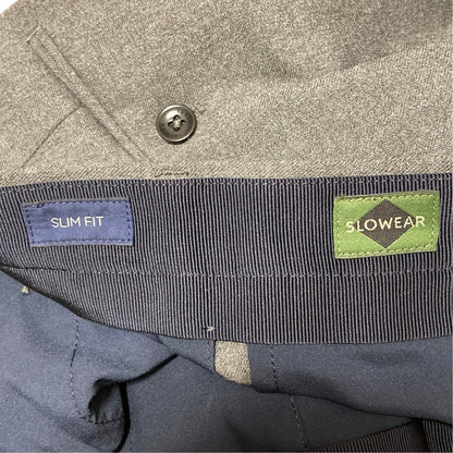インコテックス SLOWEAR ウールスリムフィットスラックス