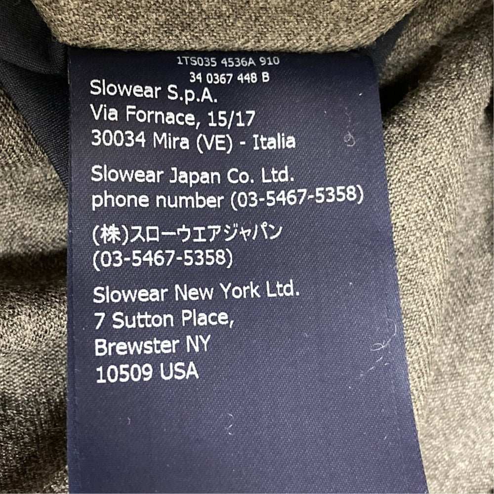 インコテックス SLOWEAR ウールスリムフィットスラックス