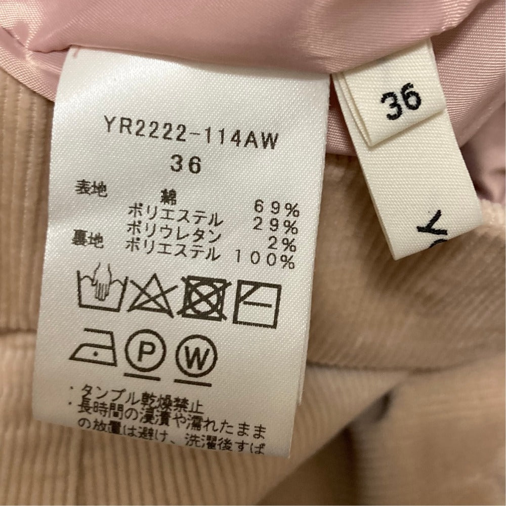 ヨリ コーデュロイワイドパンツ