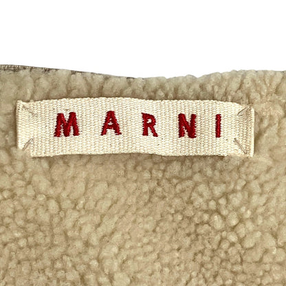 マルニ ビーズ刺繍 ムートンショートコート