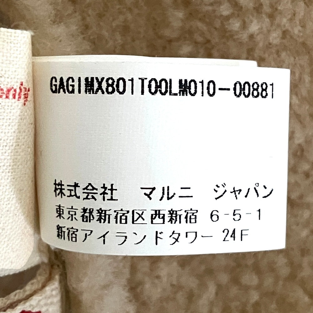 マルニ ビーズ刺繍 ムートンショートコート