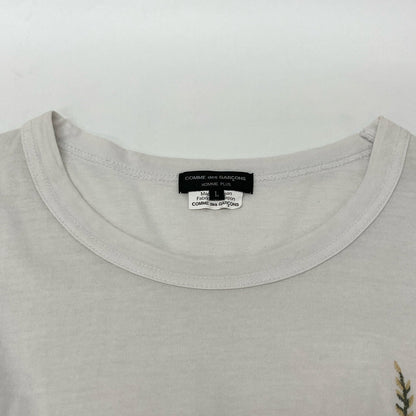 コム デ ギャルソン オム プリュス コットン 刺繍 Tシャツ