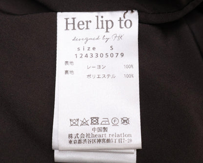 Her lip to チェルシー チェック タイ ドレス レーヨン ドレス